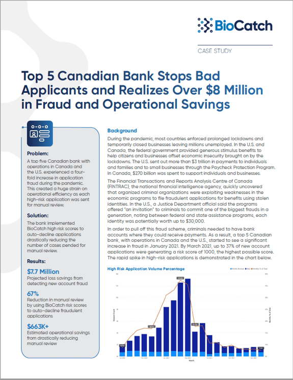 Top Five Canadian Bank Stops Bad Applicants and Realizes Over $8 ...